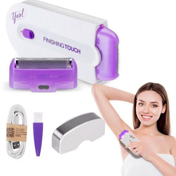 Imagem de Depilador feminino elétrico Removedor De Pelos facial corporal Yes Finishing Touch Sem Fio recarregável