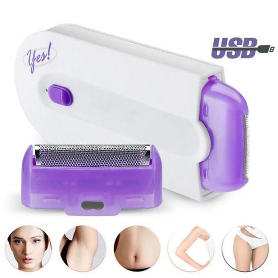 Depilador Íntimo Feminino Recarregável com Luz LED - LIPPIN Imagem de Depilador Íntimo Feminino Recarregável com Luz LED