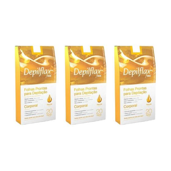 Imagem de Depilatorio Depilflax 20 Folhas Prontas Corporal Natural-3Un