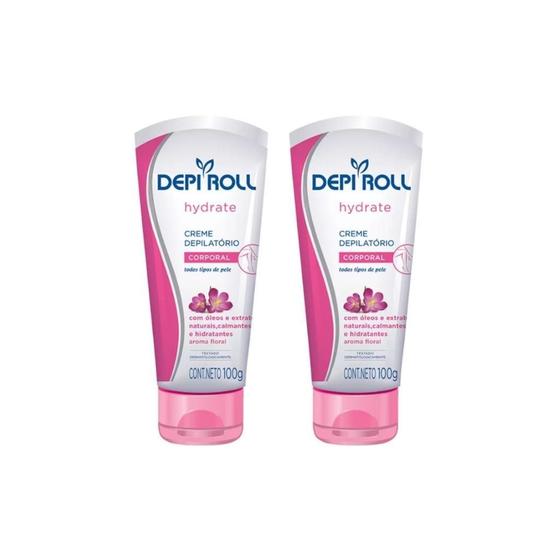 Imagem de Depilatorio Depiroll Creme 100G Corpo Hydrate - Kit Com 2Un