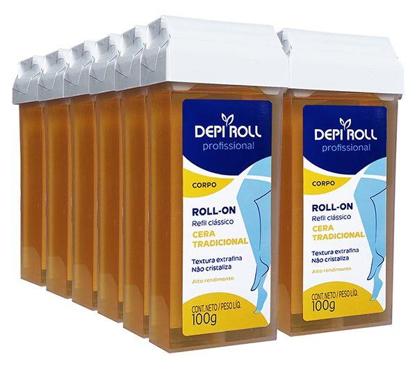 Imagem de Depilatorio Depiroll Roll-On 100G Tradicional - Kit Com 12 Un