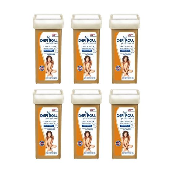 Imagem de Depilatorio Depiroll Roll-On 100G Tradicional - Kit Com 6Un