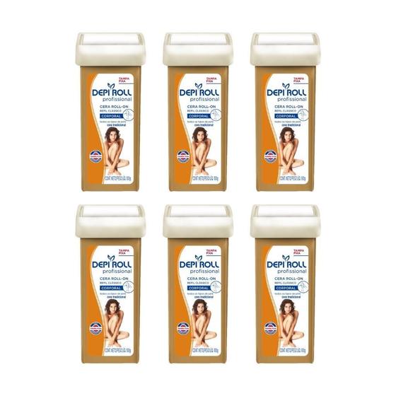 Imagem de Depilatorio Depiroll Roll-On 100G Tradicional - Kit Com 6Un