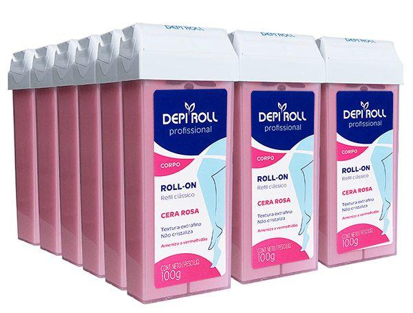 Imagem de Depilatorio Depiroll RollOn 100g Rosa  Kit Com 18 Un