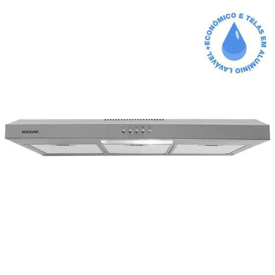 Depurador E Exaustor De Ar Suggar Slim 80cm 3 Velocidades Inox ...