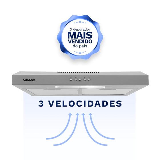 Imagem de Depurador Exaustor Slim 60Cm Prata DPS161PR Suggar 127V