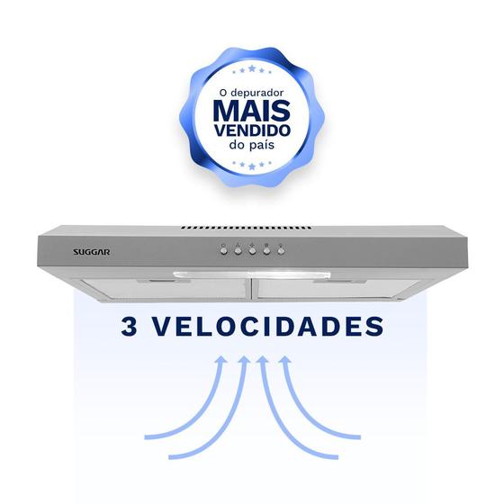 Imagem de Depurador Exaustor Slim 60Cm Prata DPS162PR Suggar 220V