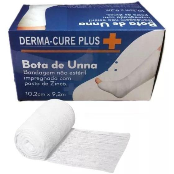 Imagem de Derma-Cure Plus Bota de Unna Curativo 10,2cm x 9,2m Bandagem Cicatrizante impregnada com pasta de Zinco Unicenter