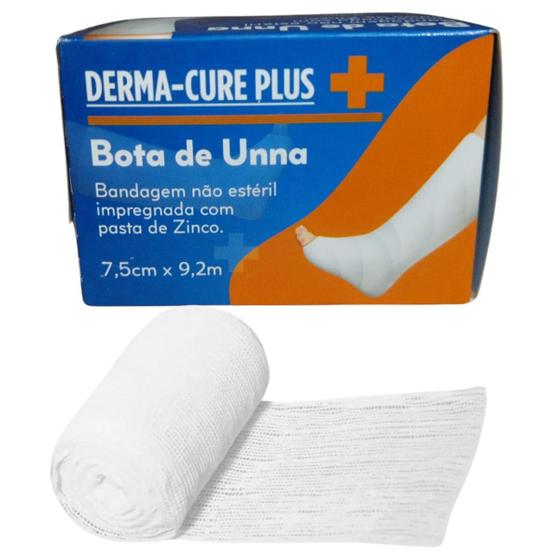 Derma-Cure Plus Bota de Unna Curativo 7,5cm x 9,2m Bandagem ...