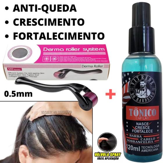 Imagem de Derma Roller + Loção Anti-queda Nasce Cresce Cabelo Unissex!