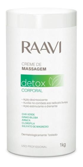 Imagem de Dermocosméticos Creme De Massagem Detox 1Kg Raavi