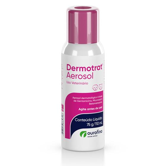 Imagem de Dermotrat Aerosol Antibacteriano 75g-110ml - Ourofino PetShop