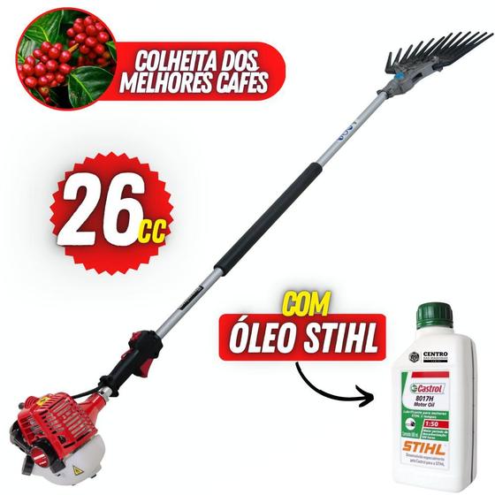 Imagem de Derriçadeira de Café Kawashima Forte e Resistente com Garra Turbo2 e Acompanha 01 Óleo Castrol Stihl