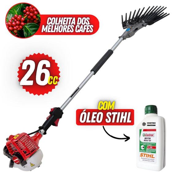 Imagem de Derriçadeira Kawashima Profissional Para Todos os Tipos de Café Com 01 Óleo Castrol Stihl 2 Tempos