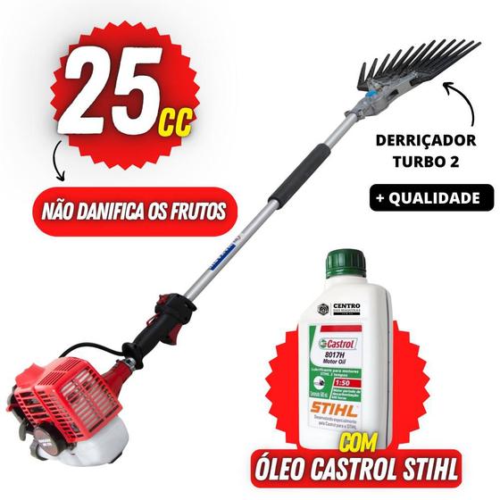 Imagem de Derriçadeira Portátil de Café Nakashi Haste 1100mm e Garra de Alta Resistência + Óleo Castrol Stihl