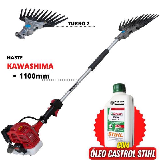 Imagem de Derriçadeira Profissional de Café Kawashima 25,4cv Haste de 110cm e Kit Turbo 2 + Óleo Castrol Stihl