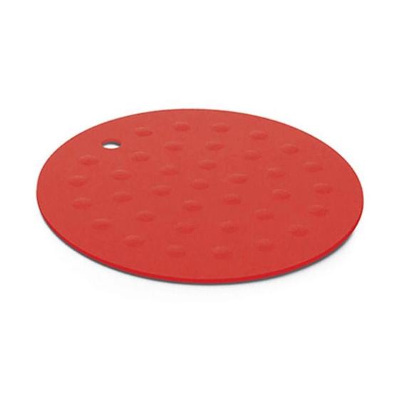 Imagem de Descanso De Panela De Silicone Vermelho Redondo - Etilux - SLCN-011VM