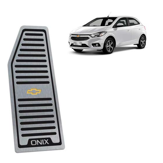 Descanso De Pé Aço Inox Chevrolet Onix 2013 A 2019 Menor preço em Descanso De Pé Aço Inox Chevrolet Onix 2013 A 2019
