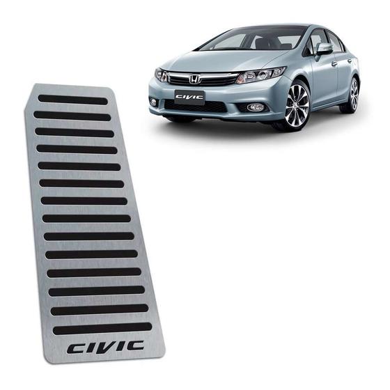 Descanso De Pé Aço Inox Preto Honda Civic 2012 A 2016 Menor preço em Descanso De Pé Aço Inox Preto Honda Civic 2012 A 2016