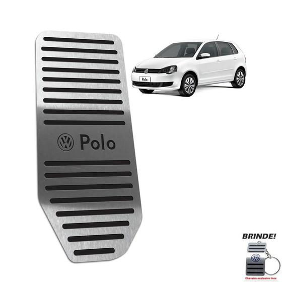 Imagem de Descanso de Pé Aço Inox Volkswagen Polo 2003 a 2015 Preto