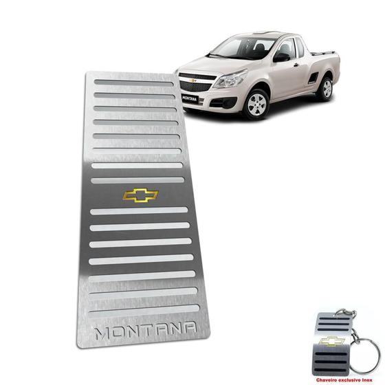 Descanso de pé chevrolet montana 2011 até 2020 aço inox Menor preço em Descanso de pé chevrolet montana 2011 até 2020 aço inox