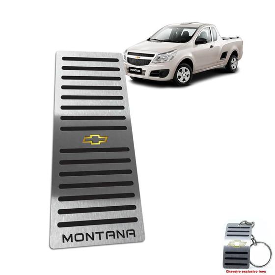 Descanso de pé chevrolet montana 2011 até 2020 preto inox Menor preço em Descanso de pé chevrolet montana 2011 até 2020 preto inox