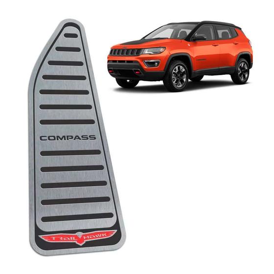 Imagem de Descanso De Pé Jeep Compass Trailhawk Em Aço Inox Preto