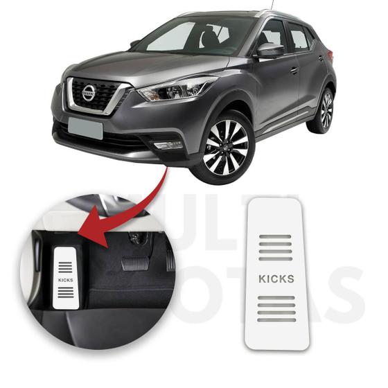 Imagem de Descanso De Pé Nissan Kicks 2017 A 2022 Aço Escovado Prata