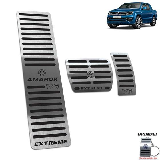 Imagem de Descanso + Pedaleira Amarok V6 Extreme 2018 a 2021 Preto