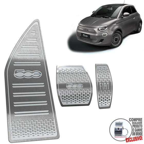 Imagem de Descanso + Pedaleira Automático Inox Fiat 500E 2021 2022/