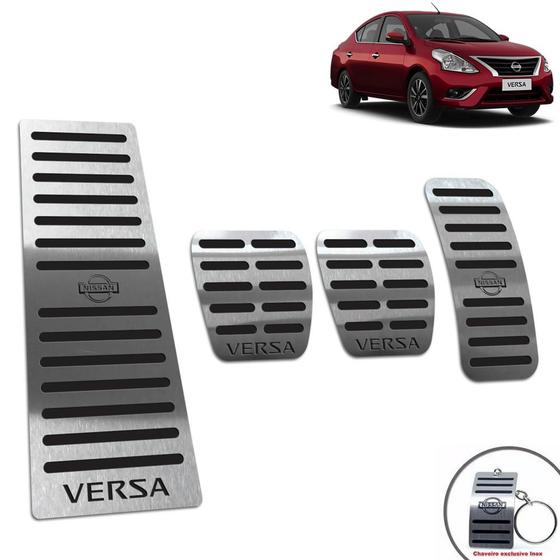 Descanso + Pedaleira Manual Nissan Versa 2012/2014 Preto Menor preço em Descanso + Pedaleira Manual Nissan Versa 2012/2014 Preto