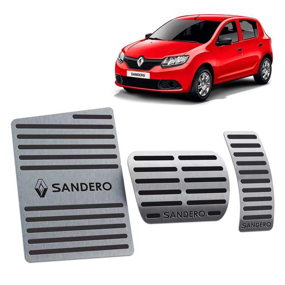Descanso + Pedaleira Sandero 2014/2019 Automático Preto Menor preço em Descanso + Pedaleira Sandero 2014/2019 Automático Preto