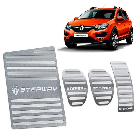 Imagem de Descanso + Pedaleira Sandero Stepway 2014/2019 Manual Prata