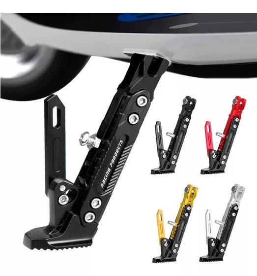 Descanso Pezinho Cavalete Lateral Regulavel Moto Universal Preto - BR ...