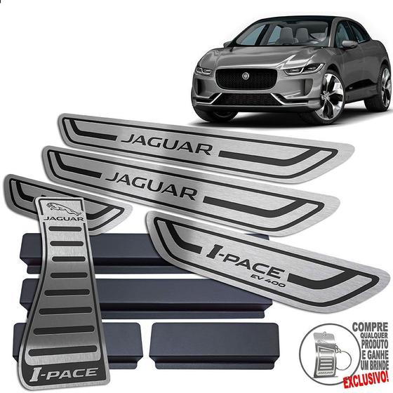 Imagem de Descanso Soleira Jaguar I-Pace 2019 2021 Preto Baixo Relevo