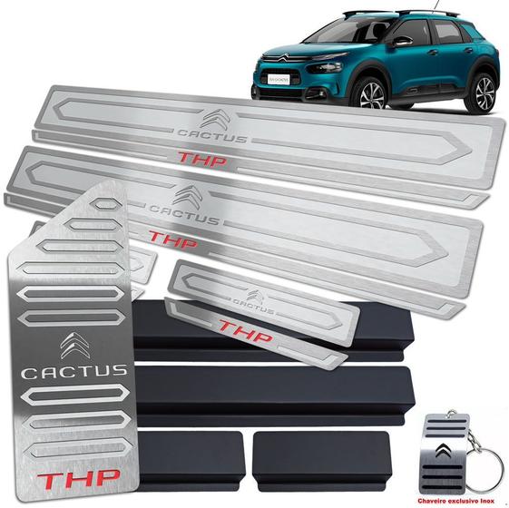 Imagem de Descanso + Soleira Prata Alto Relevo Citroen C4 Cactus Thp