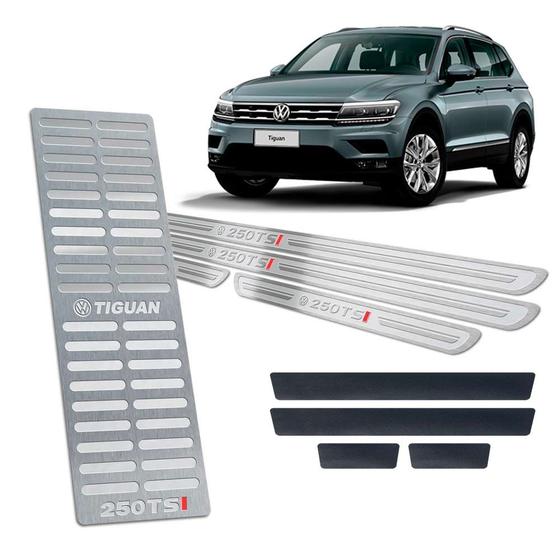 Imagem de Descanso Soleira Vinil Tiguan 250 Tsi 2018/2020 Prata Relevo