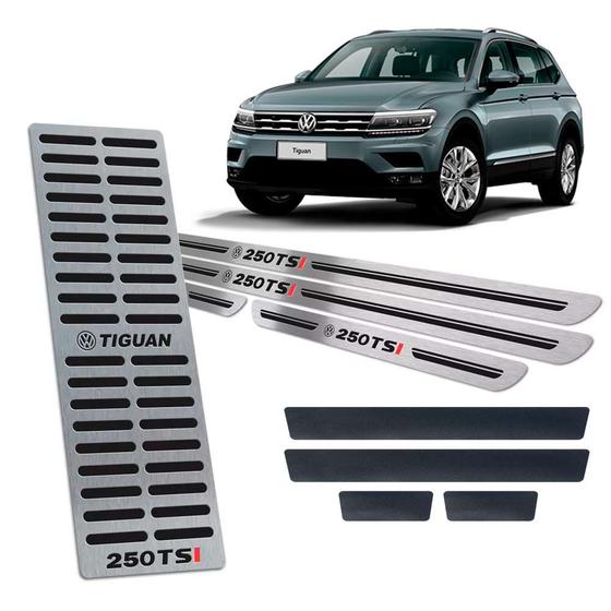 Descanso Soleira + Vinil Tiguan 250 Tsi 2018/2020 Preto Menor preço em Descanso Soleira + Vinil Tiguan 250 Tsi 2018/2020 Preto