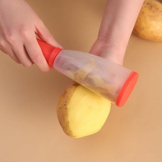 Imagem de Descascador de Frutas com Reservatório Legumes Inox Multiuso