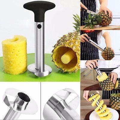 Descascador e fatiador de abacaxi aço inox - profissional 24 cm Menor preço em Descascador e fatiador de abacaxi aço inox - profissional 24 cm