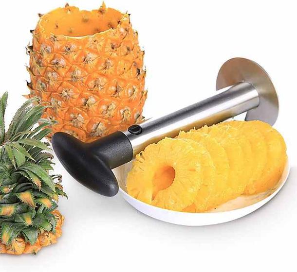 Descascador Fatiador De Abacaxi Em Aço Inox Extrator Espiral Menor preço em Descascador Fatiador De Abacaxi Em Aço Inox Extrator Espiral