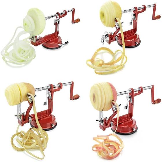 Imagem de Descascador Frutas E Batatas Multiuso Espiral 3 Em 1