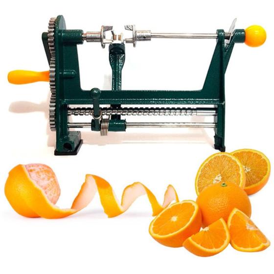 Imagem de Descascador laranja profissional manual manivela descasca frutas limao ajustavel fixacao mesa bancada