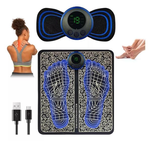 Imagem de Desconecte E Relax: Kit Tapete Pés + Massageador Ems