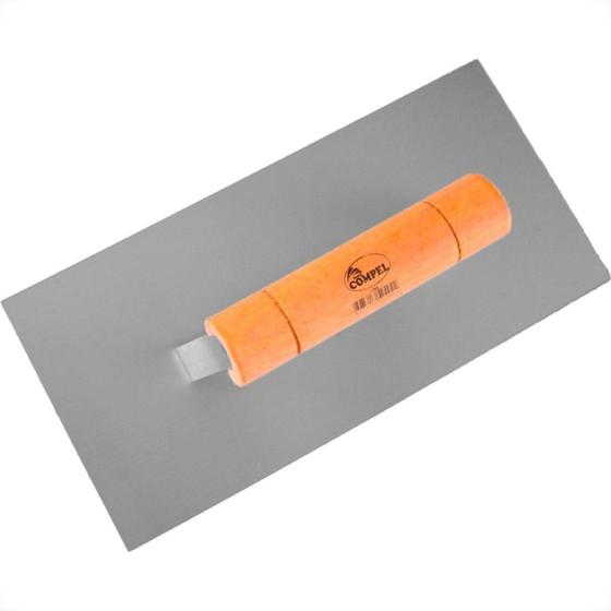 Imagem de Desempenadeira Aco Compel Lisa 14,5 X 38,5Cm