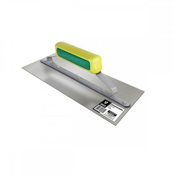 Imagem de Desempenadeira Aco Inox Galo 306 Cabo Fechado 12 X29Cm Verde/Amarela