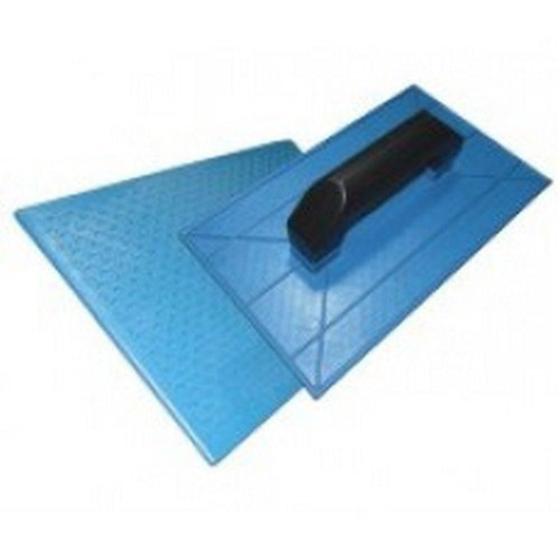 Imagem de Desempenadeira pvc corrugada azul 22x34cm galo