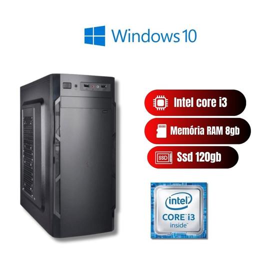 Imagem de Desempenho Garantido PC Intel i3, SSD 120GB e 8GB RAM