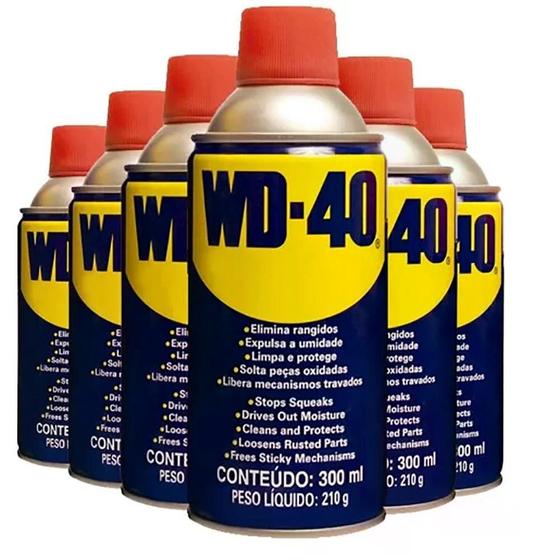 Imagem de Desengripante Lubrificante Multiuso WD40 - Kit com 6 Latas de 300ml