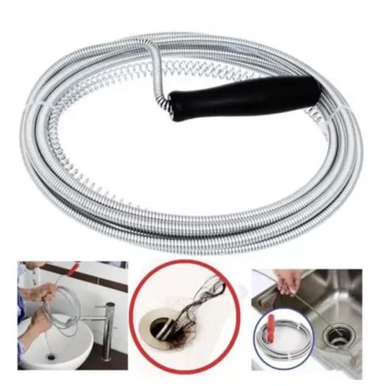 Desentupidor de pia Manual Aço Inox - A 25 Na Web - Desentupidor ...